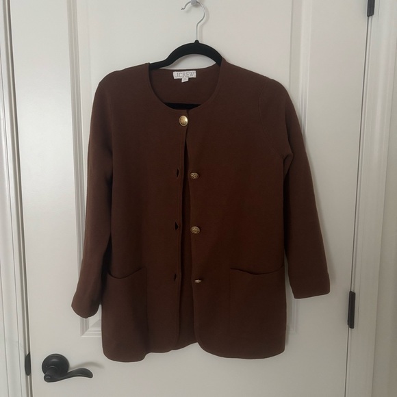 J.Crew Giselle sweater blazer in Heather walnut - Picture 2 of 6